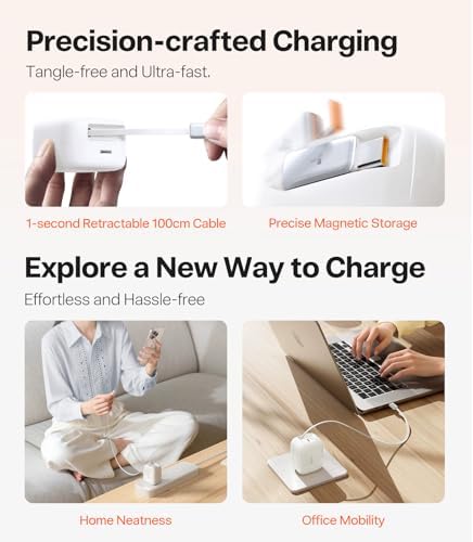 Fast Charging with Low-TEM Protection USB-C 67W Retractable Charger and case â€?Buy Together to Save 15%