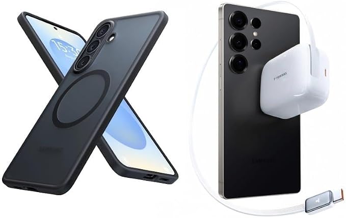 Fast Charging with Low-TEM Protection USB-C 67W Retractable Charger and case â€?Buy Together to Save 15%