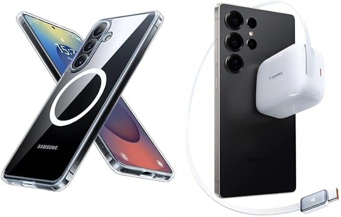 Fast Charging with Low-TEM Protection USB-C 67W Retractable Charger and case â€?Buy Together to Save 15%