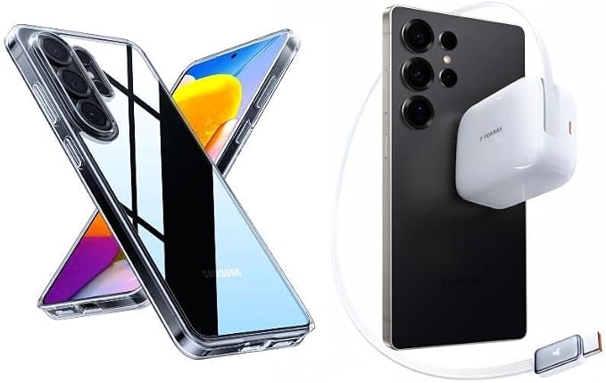 Fast Charging with Low-TEM Protection USB-C 67W Retractable Charger and case â€?Buy Together to Save 15%