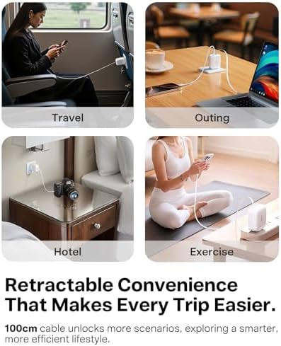Fast Charging with Low-TEM Protection USB-C 67W Retractable Charger and case â€?Buy Together to Save 15%