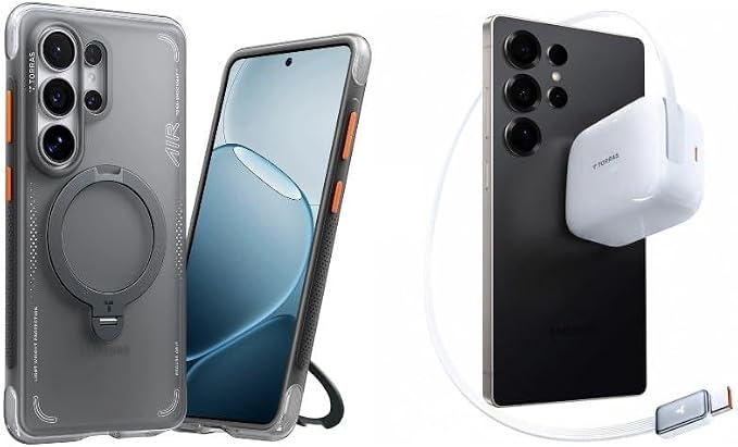 Fast Charging with Low-TEM Protection USB-C 67W Retractable Charger and case â€?Buy Together to Save 15%